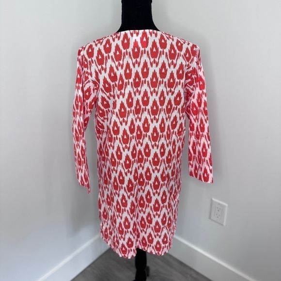 Gretchen Scott Designs V-neck Orange White Tunic/ Blouse / Top / Cover Up - Picture 5 of 10